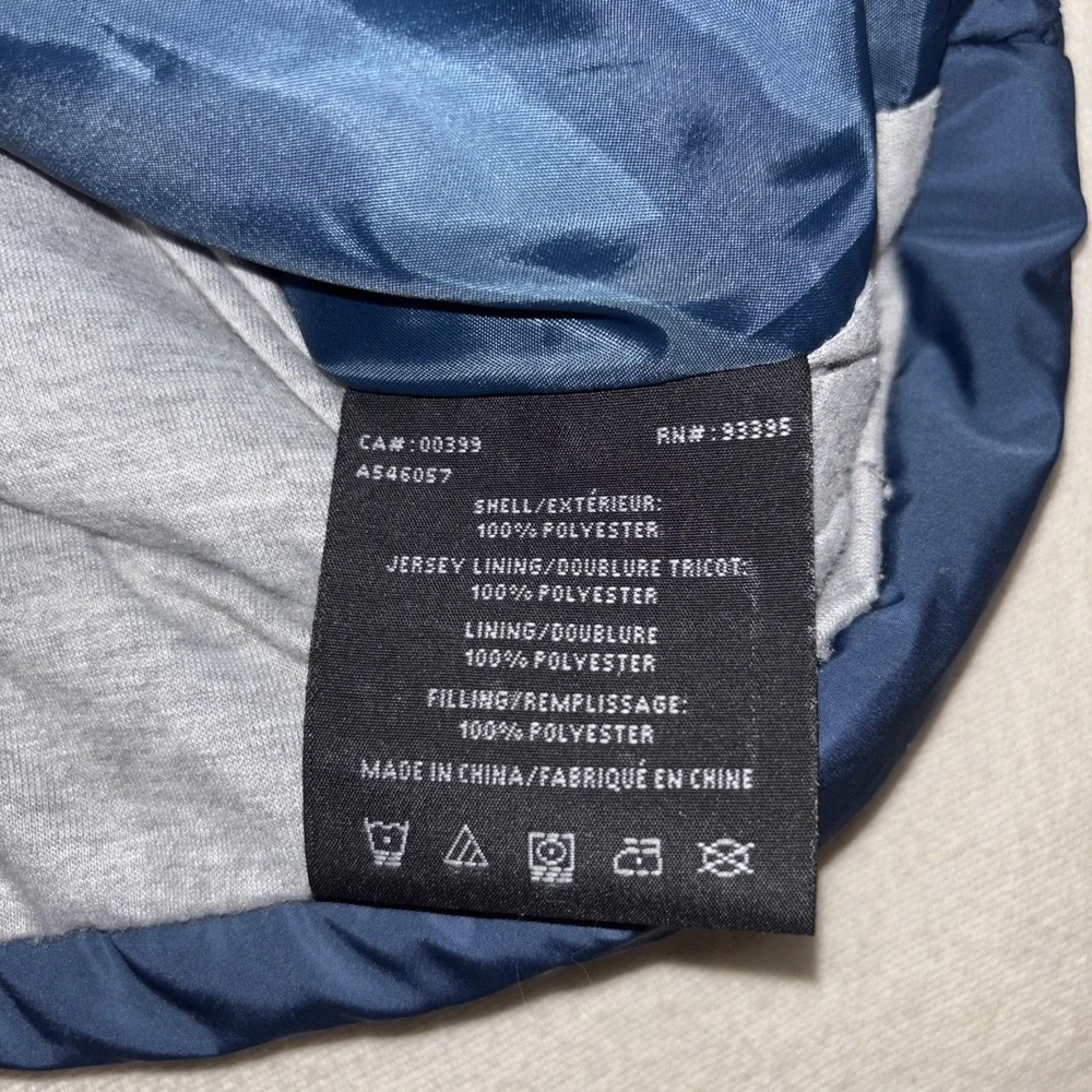Nuage Blue Quilted Jacket Jersey Lining Removable Hood Women's‎ Size 2XL